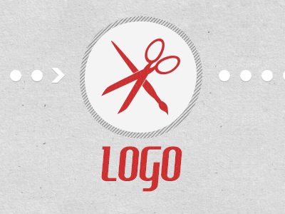 Retro badge arrow badge brush cut graphic grey grunge logo pixel point red retro studio texture vintage wall white