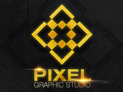 Pixel Graphic Studio's Logo geometric geometry graphic logo pixel square studio yellow