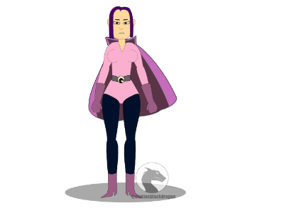Miss Pink superhero flat design vector panama cartoon character creation design illustration character concept