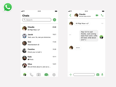 WhatsApp Redesign chat app redesign whatsapp