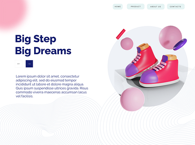 Landing Page for Toy shop 3d graphic design ui web design website