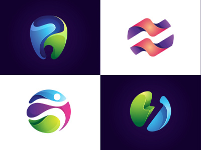 Gradient Colorful Logo Inspiration abstract branding colorful dental design gradient inspiration logo modern set sport