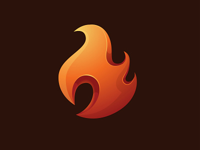 Gradient Fire Logo abstract branding design fire gradient inspiration logo modern orange red