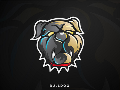 Bulldog Head Logo Illustration