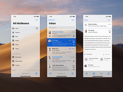 Apple Mail Mobile Concept adobe xd app apple design icon interface ios mail messaging mobile product design ui ux