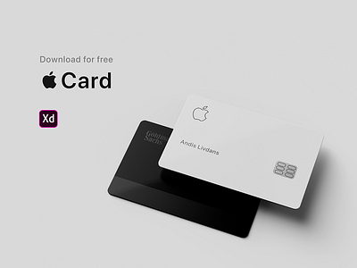 Apple Card for Adobe Xd. Download for free adobe xd apple apple card card download freebie