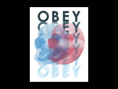 Ember obey dogs dogstudio halftones illustrator photoshop pomeranian poster smile typography weird