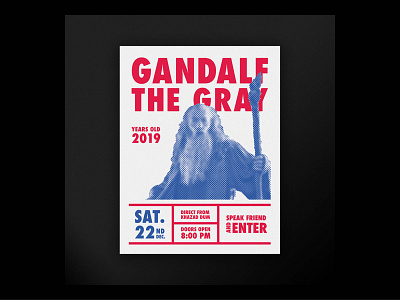Gandalf Boxing Poster boxing fantasy gandalf graphicdesign halftones heritage illustrator photoshop poster poster art poster design vintage wizard