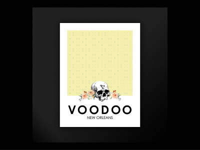 Voodoo death flowers french quarter halftone illustration illustrator new orleans photoshop poster poster art poster design skull tattoo