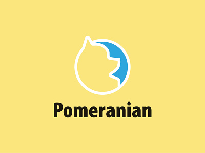 Pomeranian Logo animal logo branding design dog logo illustration illustrator logo logo design logo designs logodesign logos pomeranian type typography vector yellow