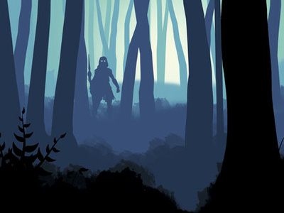 White Walker color dark forest gameofthrones got haunted illustration illustrator landscape photoshop pnw trees walker wright zombie