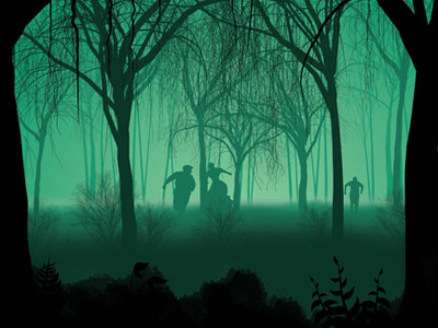 Can You Run civilwar color dark forest haunted history illustration illustrator landscape photoshop pnw swamp trees vector