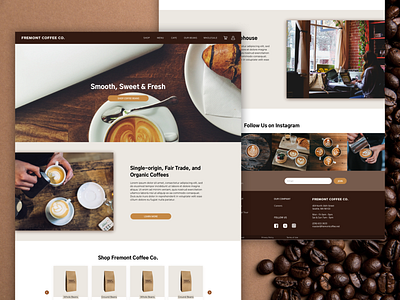 Coffee Shop Website branding cafe coffee coffee shop design homepage homepage design landing page logo ui ux web