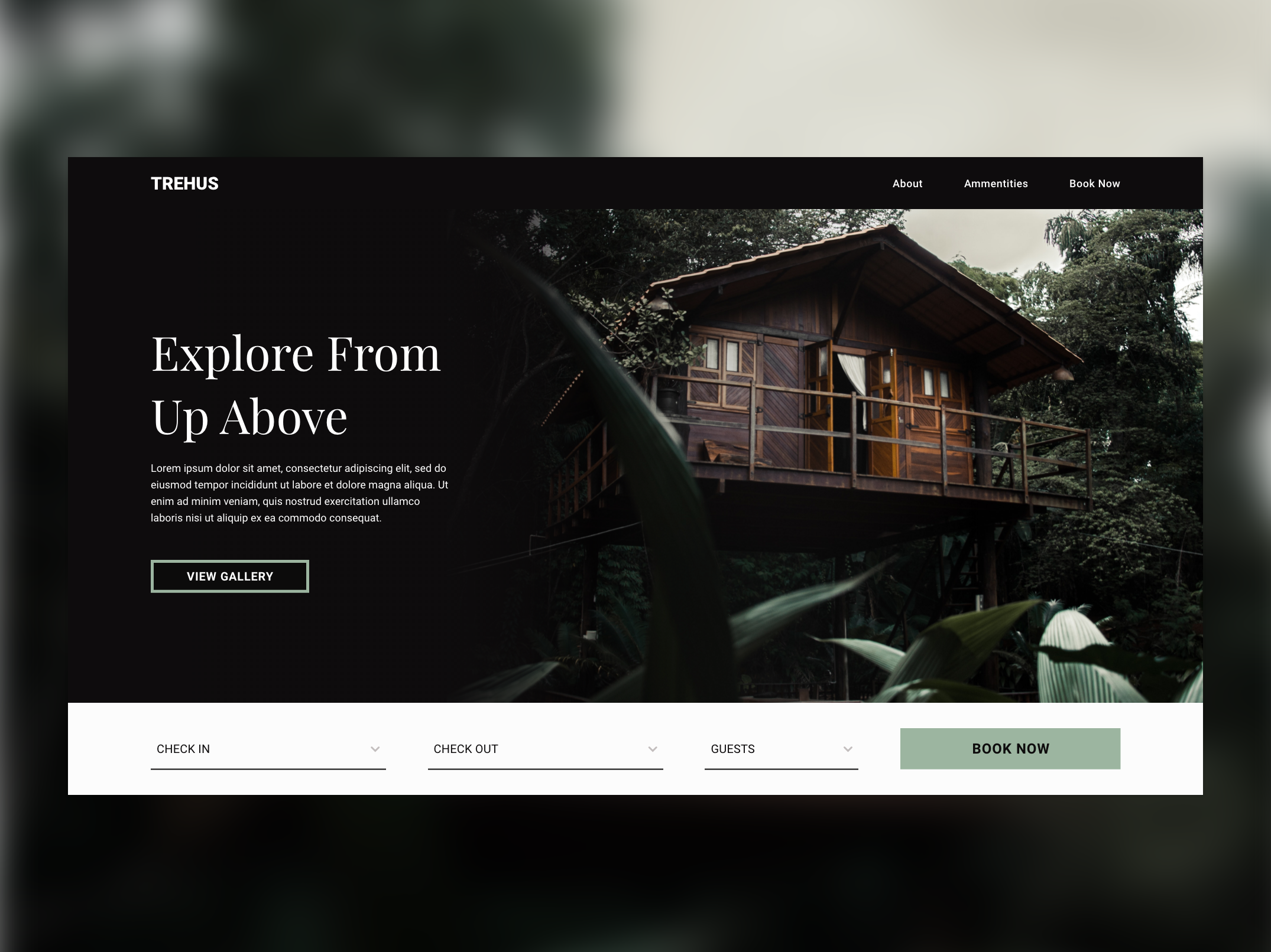 Treehouse Cabin Rental Landing Page By Savannah Robinson Design