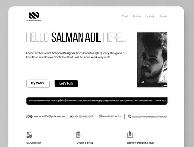 Portfolio Design | Profile / CV Resume banner portfolio profile webdesign website banner