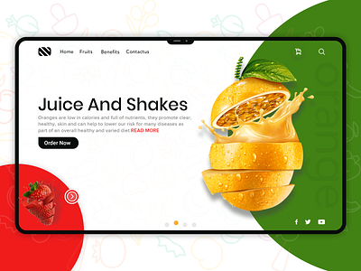 Fruit Juice Web Banner banner design portfolio webdesign