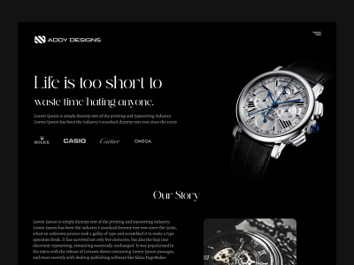 Landing Page Watch Concept Design banner branding design ui webdesign website banner