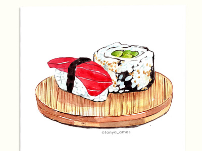 Japanese food illustration