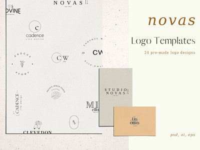 Logo Collection of pre-made designs branding design flat identity illustration illustrator logo minimal typography vector