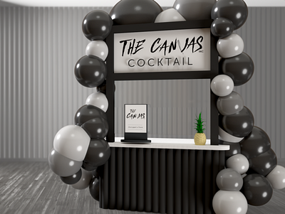 The Canvas Inc Launch Party Booth 3d art 3d design 3d designer adobe dimension adobe photoshop black and white booth brand design brand identity branding business events in dubai experiential design immersive installation installation art launch party monochrome pop up tradeshow tradeshow booth typography