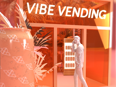 Maison presents Vibe Vending Citrus Brand Sampling Experience 3d art 3d design 3d designer adobe dimension adobe photoshop booth brand design brand identity citrus coral exhibition booth design experiential experiential design installation art logo design monochromatic pop up retail design typography urban art