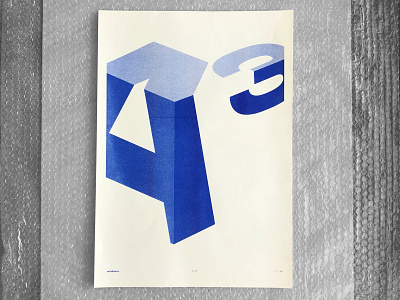 risograph poster — A³ blue design graphic design letter material paper poster poster design print printed product product design riso risograph risoprint type typography