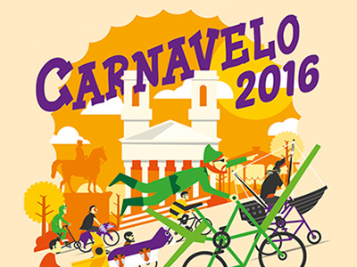 Carnavello bike carnival illustration