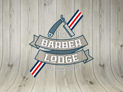 Barber Lodge barber identity logo