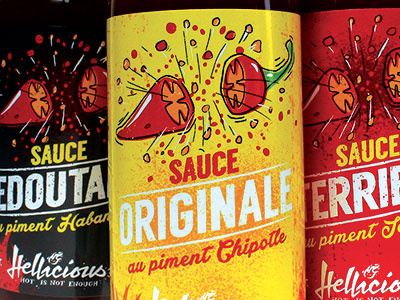 Hellicious identity packaging piment