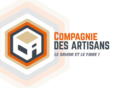 Cie des Artisans artisan identity logo