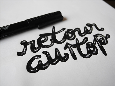 Back to top french hand lettering hand made return top type