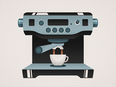 Espressso Machine adobe illustrator clean coffee design energy espresso espresso machine espresso republic illustration machine morning vector vector illustration