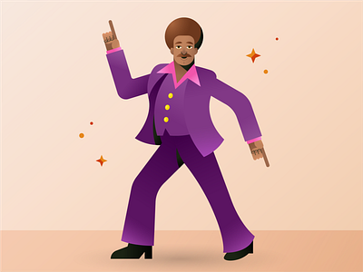 Groovy Dude adobe illustrator design disco emojis groovy illustration illustrator man vector vector illustration