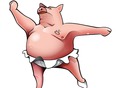 Dance piggy, dance. ballett dance happy illustration illustrator pierre pig vector örnryd