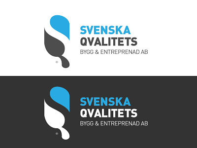 Svensk Qvalitets Brand design blue construction grey leaf qvalitet sq svensk