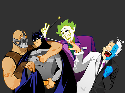 Who wares capes anymore? bane batman cape graff illustrator joker two face