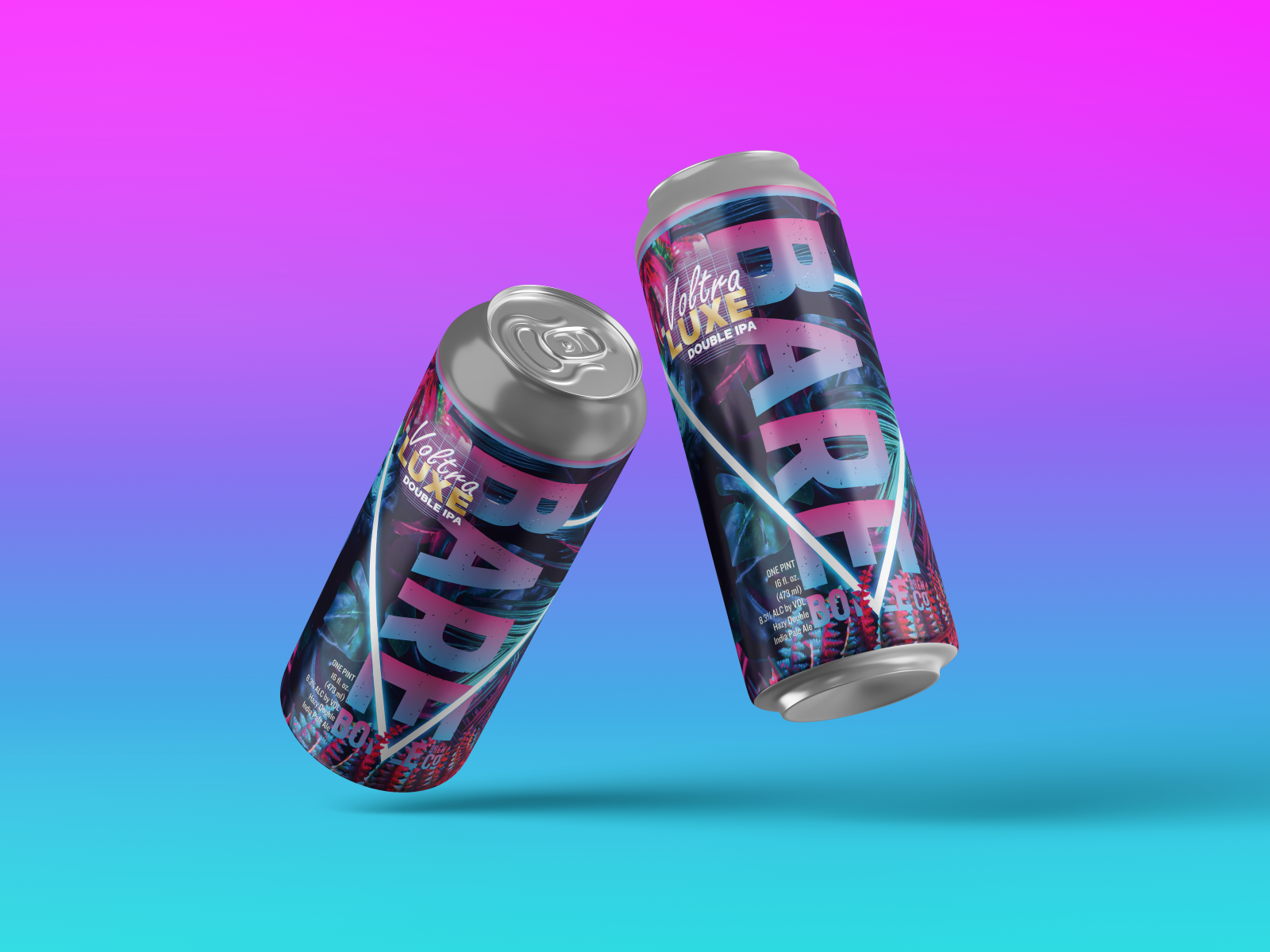 Voltra Luxe - Tropical Neon Craft Beer by Pine Watt on Dribbble
