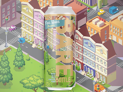 Full Haus - Isometric Craft Beer Label Design