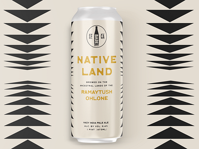 Native Lands Collab Beer Label beer beer art branding collab collaboration craft beer design illustration label logo native lands package package design vector