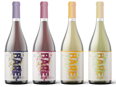 2020 Vintage - Barebottle Natural Wine Label Designs