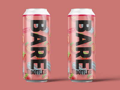 Freshly Berried - Craft Beer Label Design beer beer art branding craft beer design graphic design illustration label logo neon package package design pattern photoshop strawberry vector