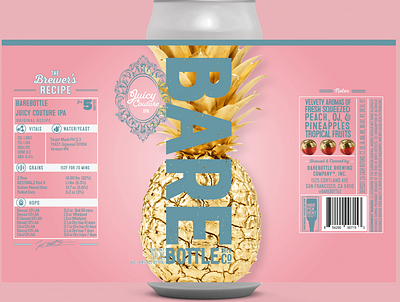 Juicy Couture Craft Beer Packaging Design beer branding craft beer craftbeer design logo package design photography photoshop