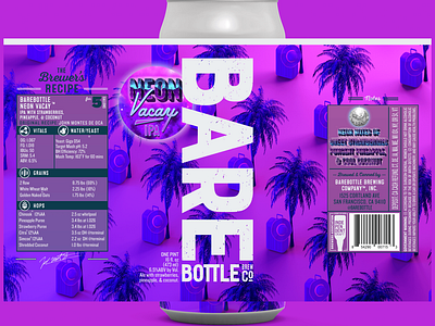 Neon Vacay IPA - Craft Beer Packaging Design