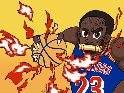 GSW x Demon Slayer anime basketball demon slayer digital illustration dray draymond draymond green golden state golden state warriors goldenstate illustration nba nezuko pasibe design procreate warriors