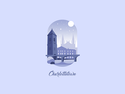 Charlottetown charlottetown illustration pei prince edward island purple town