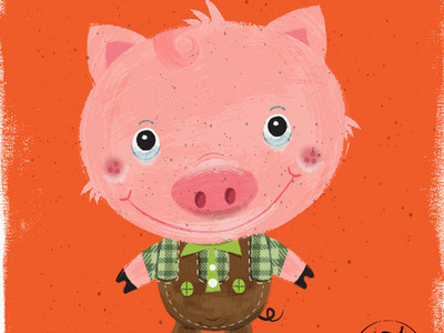 Country Piggy character design illustration illustrator kidlitart vector