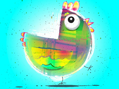 Rainbow Chicken character design illustration illustrator kidlitart