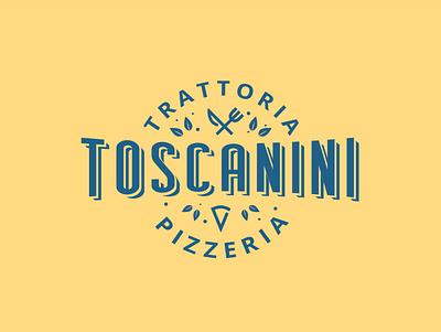 Toscanini Trattoria & Pizzeria Branding bebas neue branding design logomark pizza pizza logo typography vintage