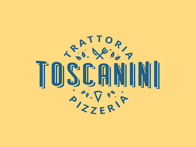 Toscanini Trattoria & Pizzeria Branding bebas neue branding design logomark pizza pizza logo typography vintage