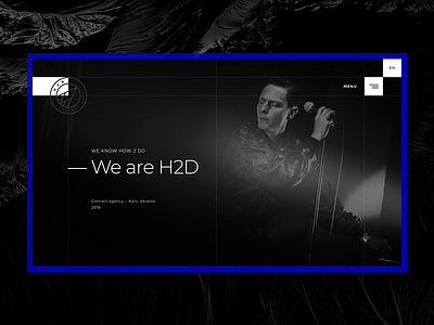 H2D Concert Agency concert agency concerts design h2d landing page music promo studio ui ux design ui ux ui ux design web webdesign website